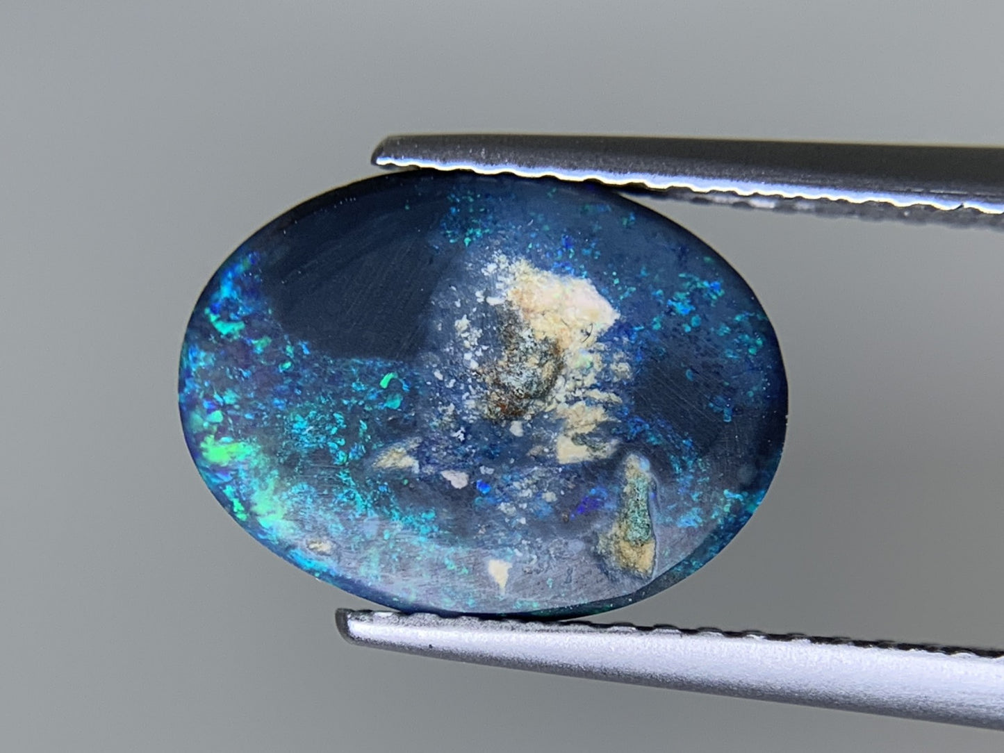 ブラックオパール 天然 1.911ct 宝石ソーティング付き 12.0㎜×9.1㎜×2.7㎜ ルース（ 裸石 ） 7714Y