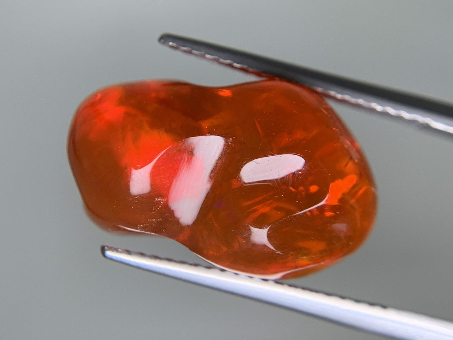 ファイアオパール 天然 10.994ct 宝石ソーティング付き 18.4㎜×11.7㎜×9.9㎜ ルース（ 裸石 ） 7704Y