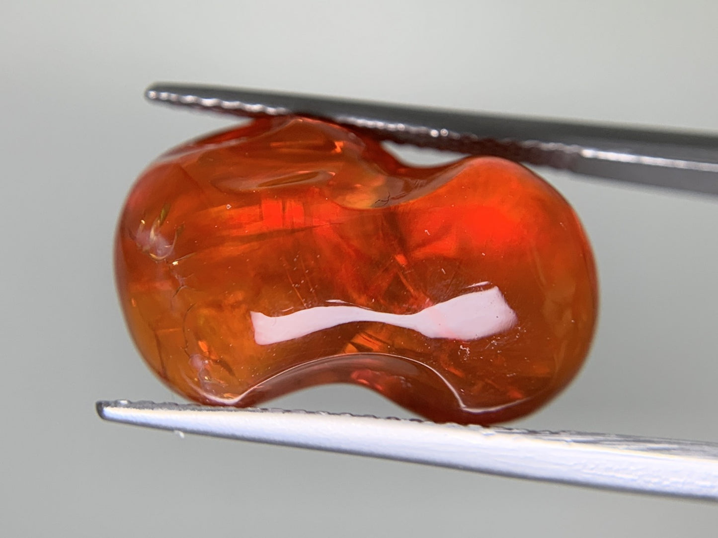 ファイアオパール 天然 10.994ct 宝石ソーティング付き 18.4㎜×11.7㎜×9.9㎜ ルース（ 裸石 ） 7704Y