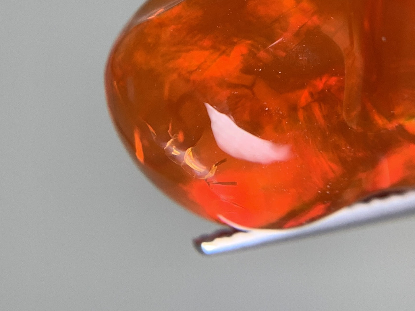 ファイアオパール 天然 10.994ct 宝石ソーティング付き 18.4㎜×11.7㎜×9.9㎜ ルース（ 裸石 ） 7704Y