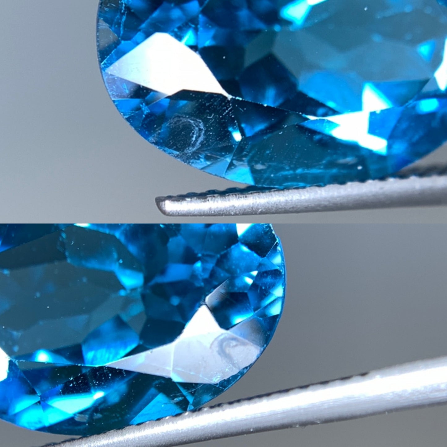 ブルートパーズ 天然 10.538ct 宝石ソーティング付き 15.9㎜×11.8㎜×7.9㎜ ルース（ 裸石 ） 6792Y
