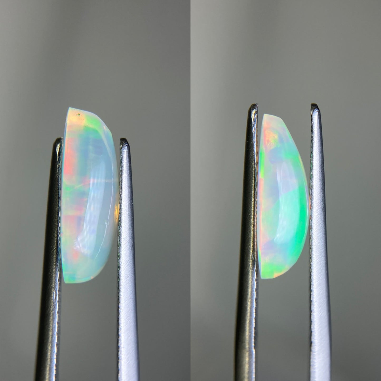 オパール （ペアセット） 1.627ct/2.199ct　宝石鑑別書付き　13.8㎜×6.9㎜×4.2㎜ /14.0㎜×7.0㎜×4.5㎜  ルース（ 裸石 ） 3506YY