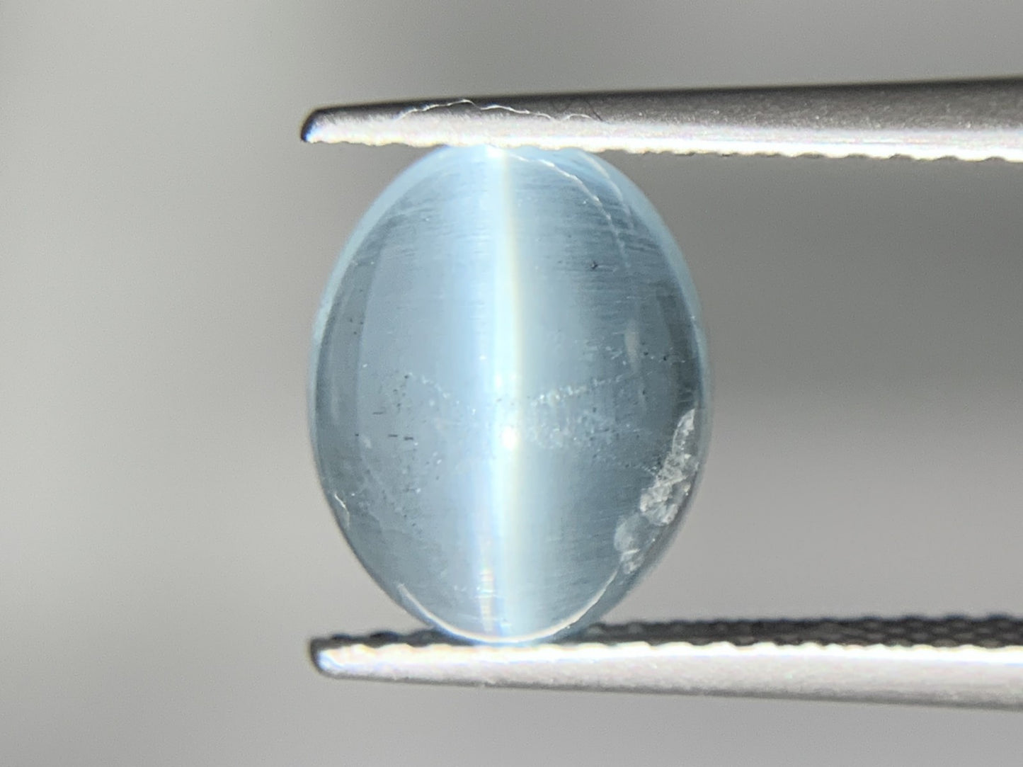 アクアマリンキャッツアイ 2.746ct  宝石ソーティング付き  10.1㎜×8.0㎜×4.7㎜  ルース（ 裸石 ） 1880Y
