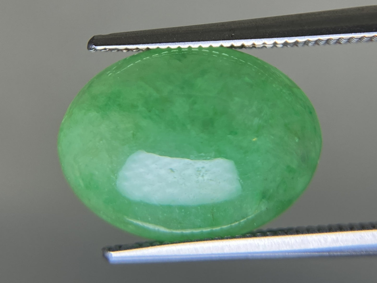 ひすい（ヒスイ 翡翠） 天然 7.995ct 宝石ソーティング付き 15.2㎜×11.3㎜×5.3㎜ ルース（ 裸石 ） 6879YY