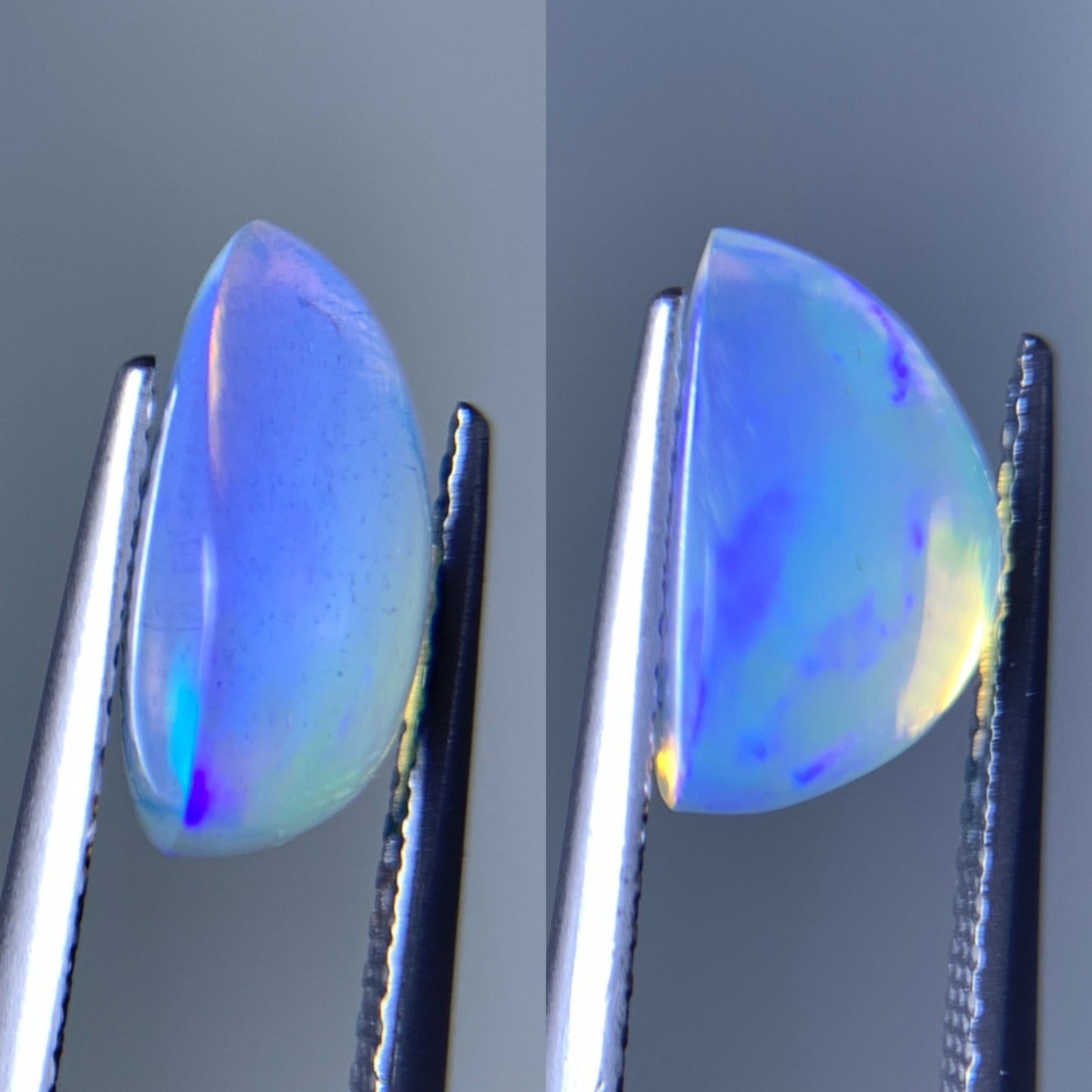 オパール(ペアセット) 2.404ct/2.675ct 宝石鑑別書付き 11.1㎜×9.0㎜×5.1㎜/10.6㎜×8.6㎜×6.2㎜ 天然 ルース（ 裸石 ） 4994Y