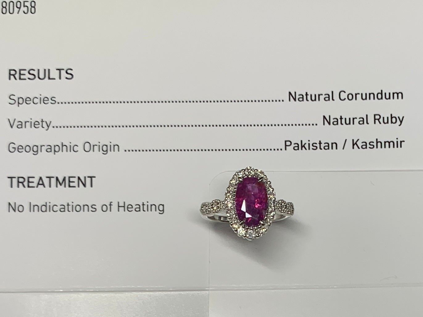 ルビー 非加熱 カシミール産 R1.96ct GIA鑑別書付き  リング（指輪） サイズ直し無料 D0.31ct  PT900 5.36g Y7288Y