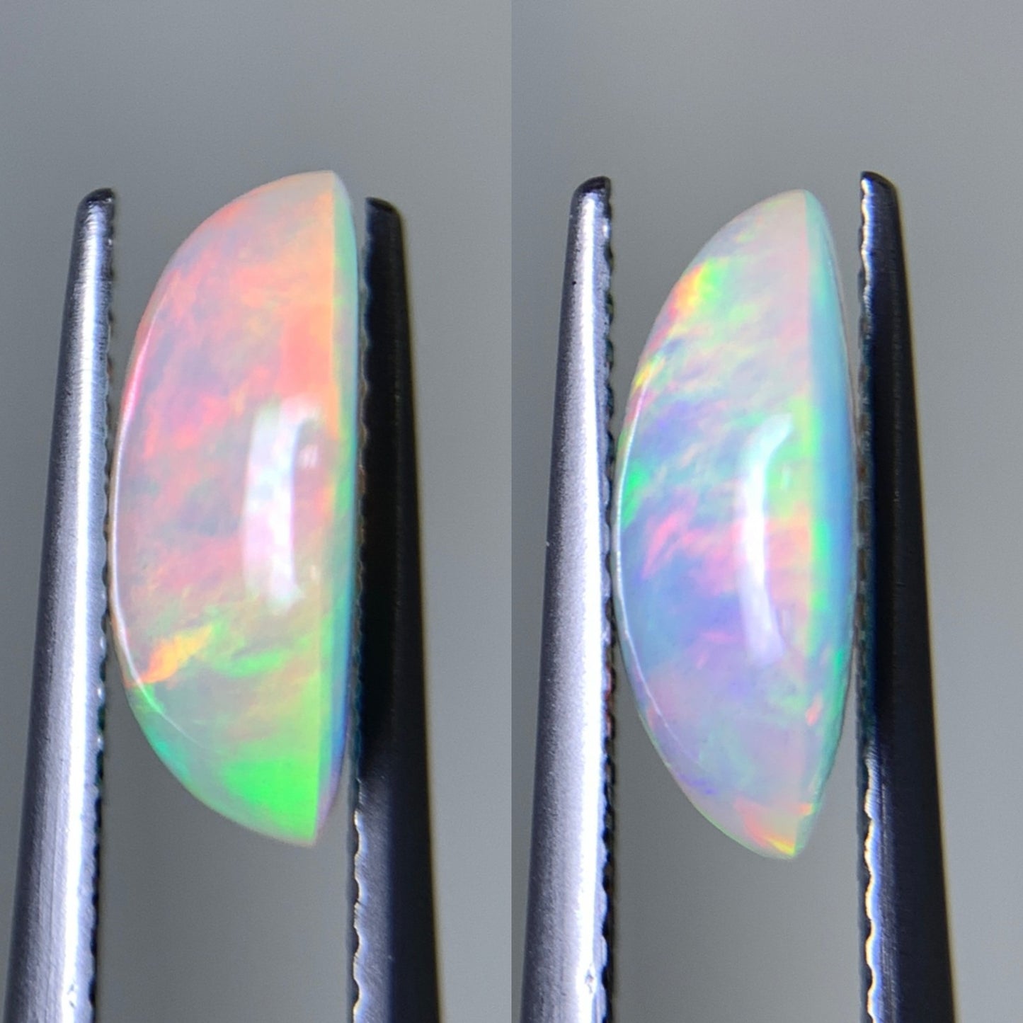 オパール(ペアセット) 2.351ct/2.644ct 宝石鑑別書付き  12.0㎜×9.9㎜×4.4㎜/12.0㎜×9.9㎜×4.4㎜ 天然 ルース（ 裸石 ） 4993Y