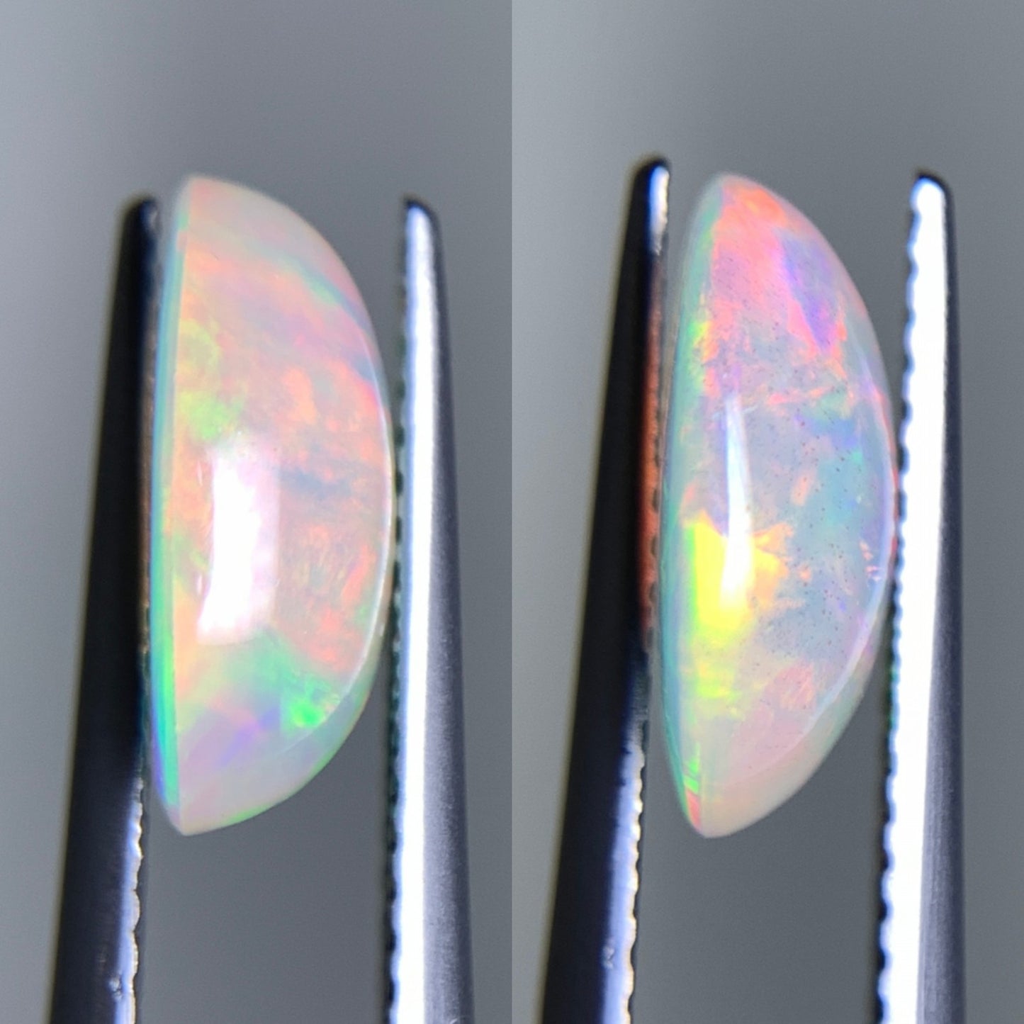 オパール(ペアセット) 2.351ct/2.644ct 宝石鑑別書付き  12.0㎜×9.9㎜×4.4㎜/12.0㎜×9.9㎜×4.4㎜ 天然 ルース（ 裸石 ） 4993Y