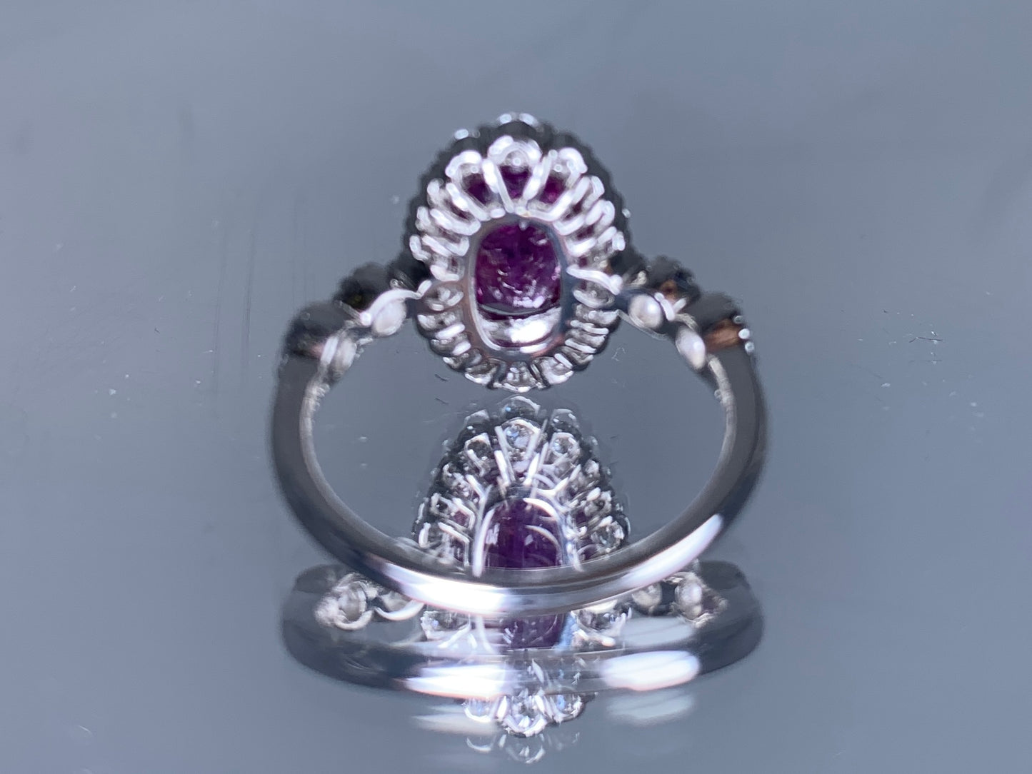 ルビー 非加熱 カシミール産 R1.96ct GIA鑑別書付き  リング（指輪） サイズ直し無料 D0.31ct  PT900 5.36g Y7288Y