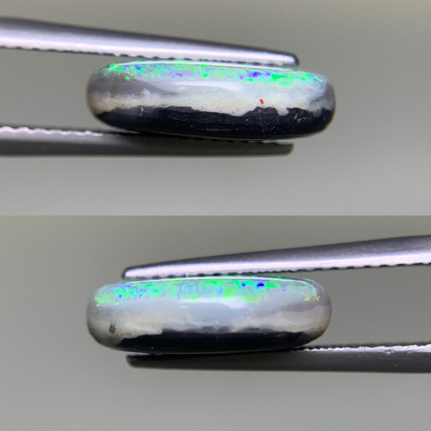 ブラックオパール 4.573ct  宝石ソーティング付き  13.5㎜×11.4㎜×4.2㎜  ルース（ 裸石 ） 3160Y