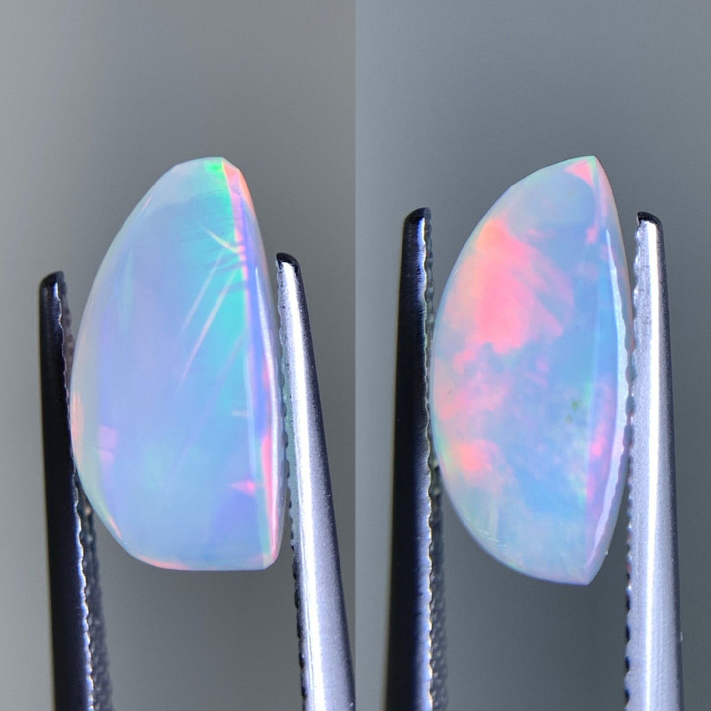 オパール(ペアセット) 2.287ct/2.881ct 宝石鑑別書付き  11.8㎜×7.9㎜×5.6㎜/11.8㎜×7.8㎜×6.1㎜ 天然 ルース（ 裸石 ） 4995Y