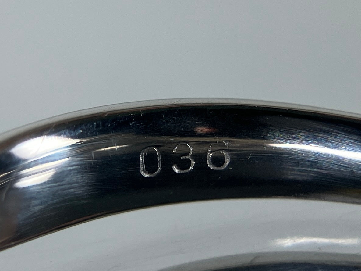パライバトルマリン 0.36ct 中央宝石鑑別書 D0.06ct PT900 4.3g 指輪 （JP16号） サイズ直し無料 9560K