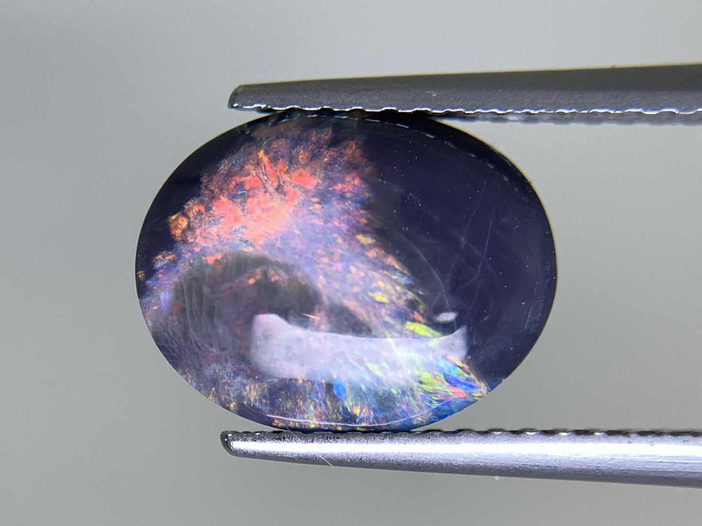 ブラックオパール 天然 2.790ct 宝石ソーティング付き 11.3㎜×8.7㎜×4.5㎜ ルース（ 裸石 ） 6822Y