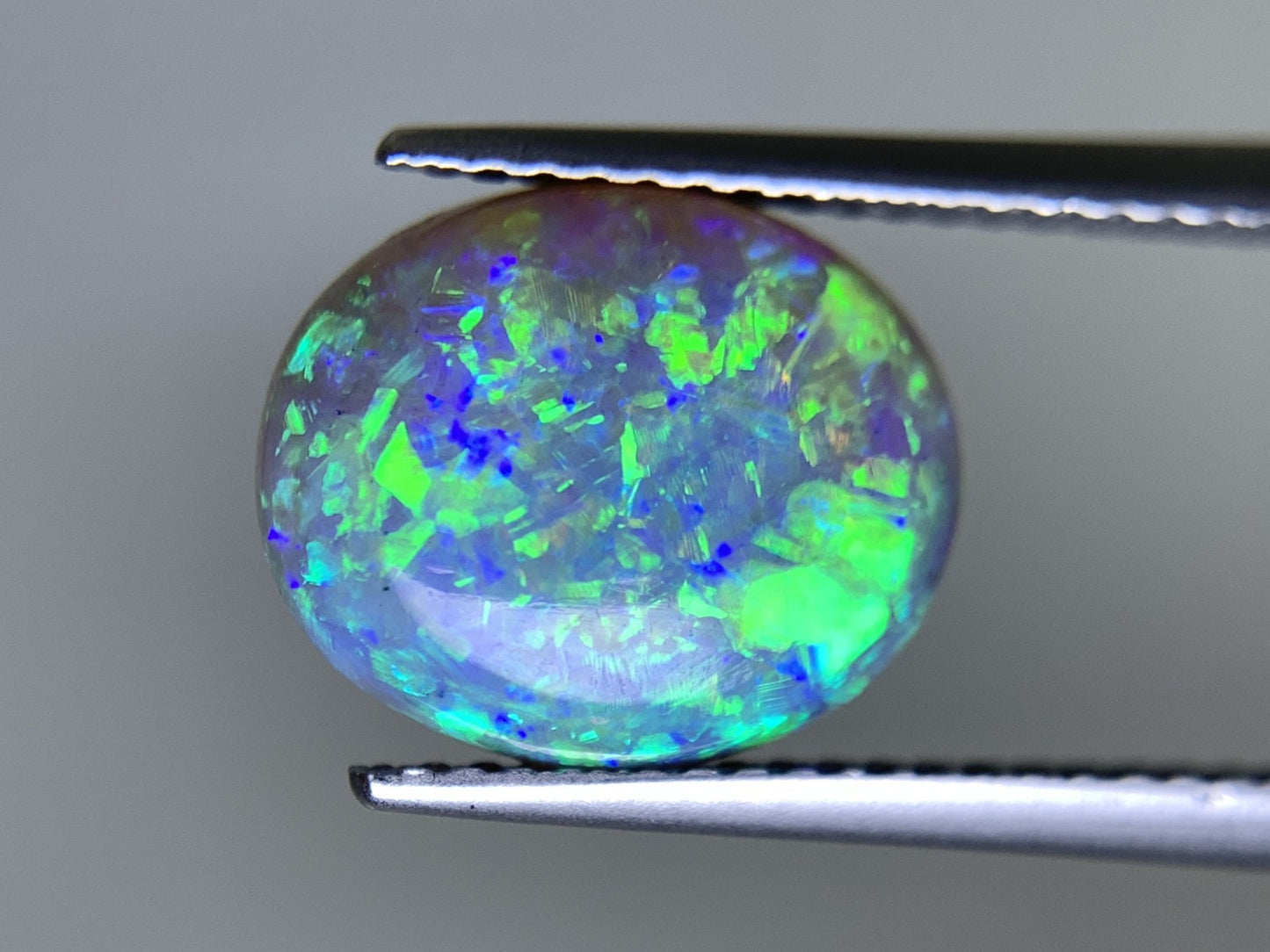 ブラックオパール 天然 3.657ct 宝石ソーティング付き 11.9㎜×10.0㎜×5.1㎜ ルース（ 裸石 ） 6834Y