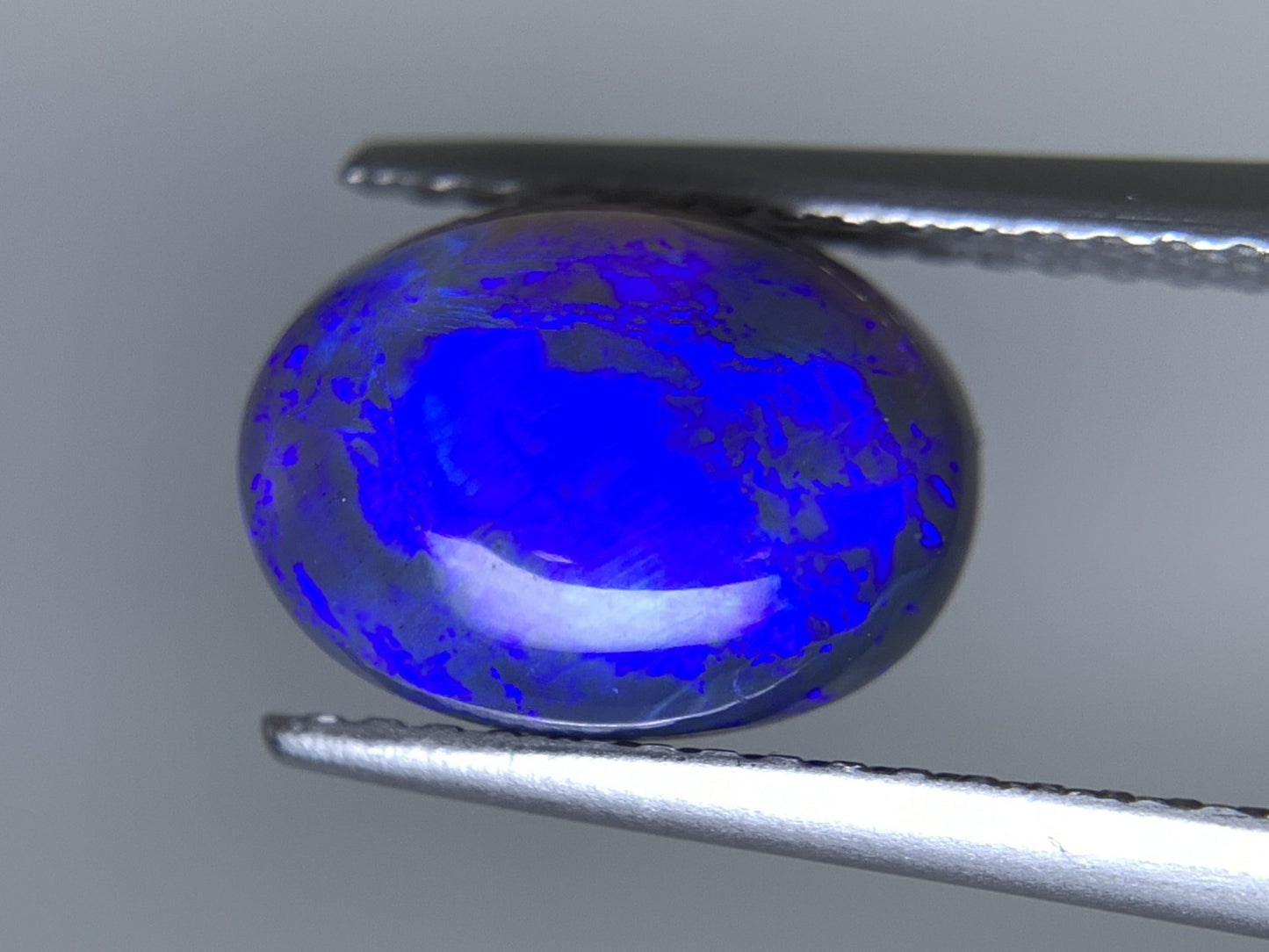 ブラックオパール 天然 2.104ct 宝石ソーティング付き ※カン有り 9.9㎜×7.1㎜×4.6㎜ ルース（ 裸石 ） 6686Y
