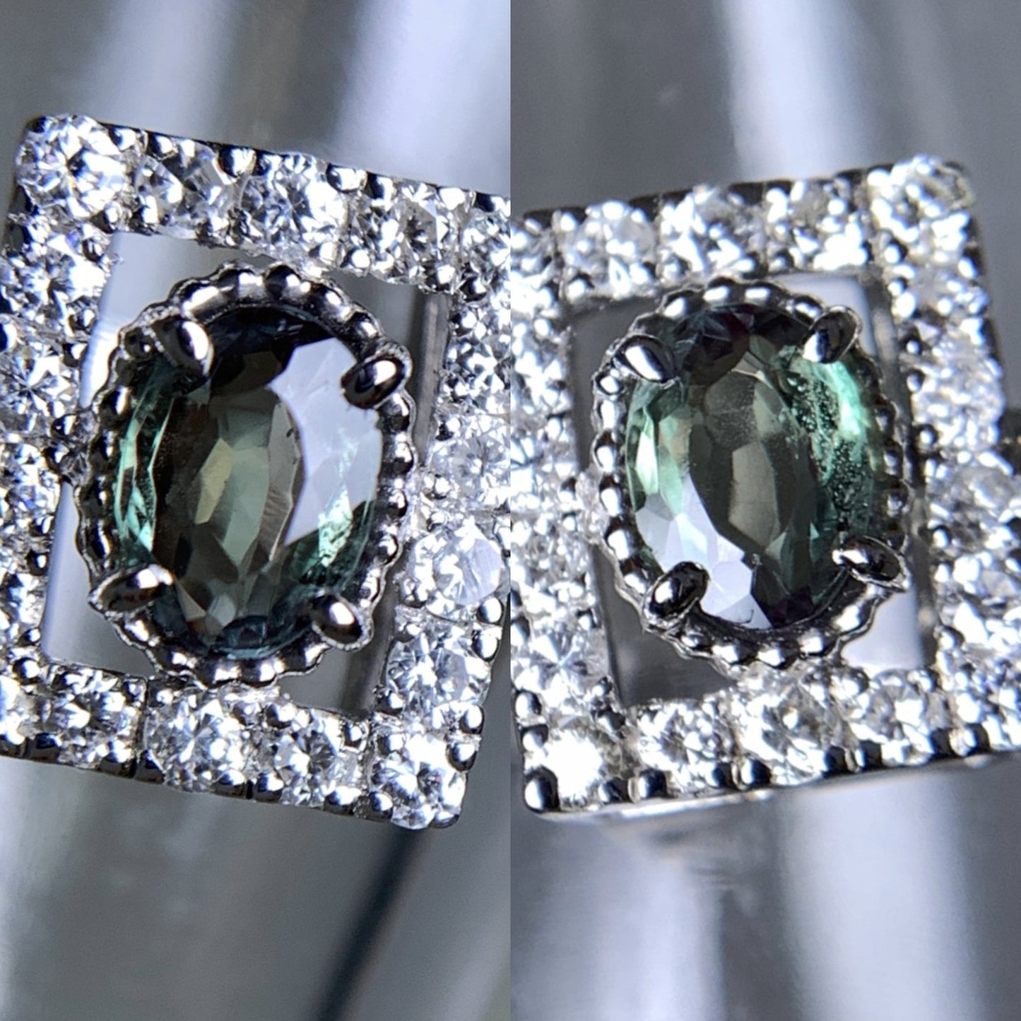 アレキサンドライト 0.24ct ブラジル産 Brazil GIA鑑別書 D0.45ct PT900 2.87g 指輪 (JP10号) サイズ直し承ります。 5750Y