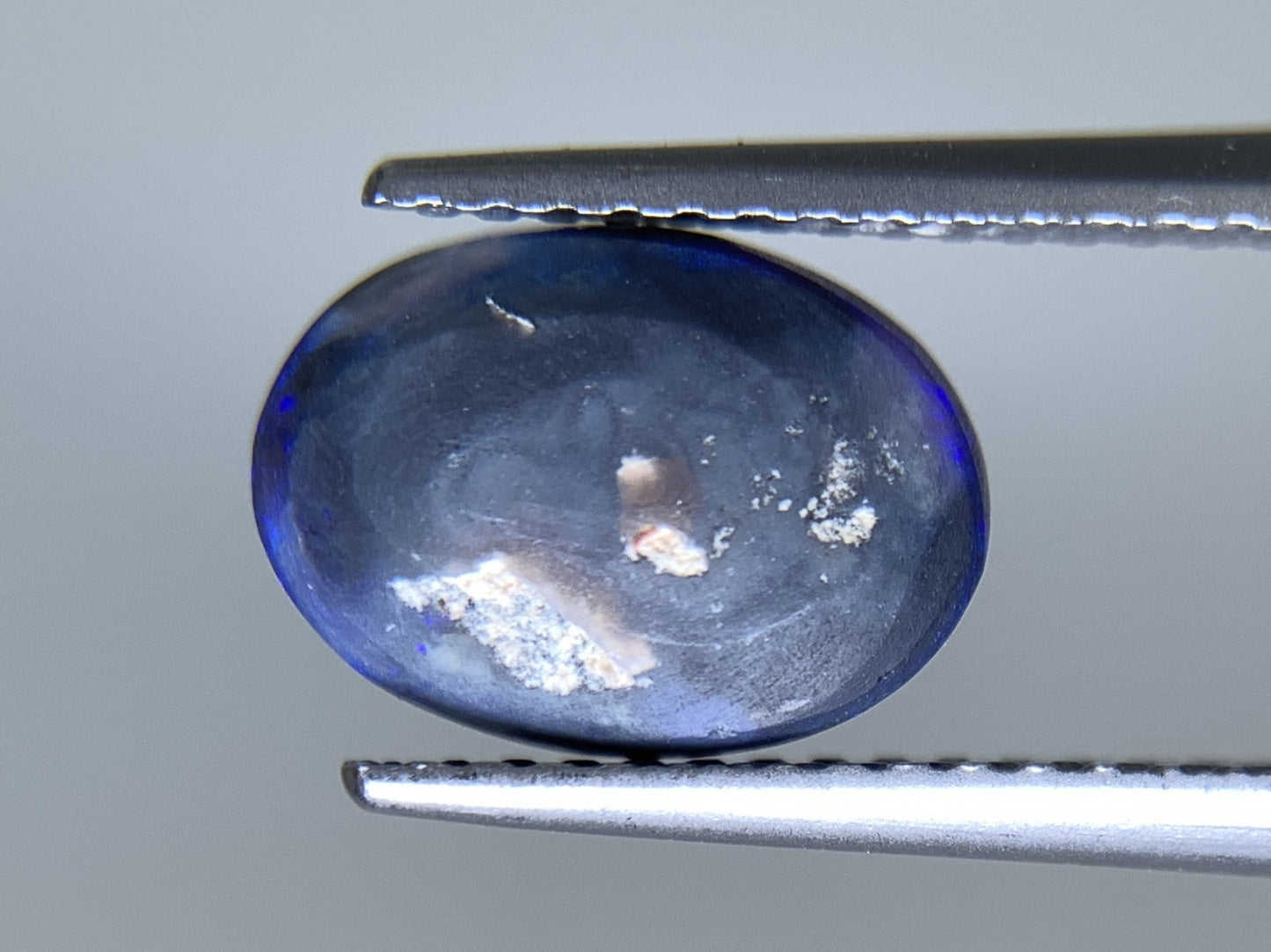 ブラックオパール 天然 1.564ct 中央宝石ソーティング付き 10.1㎜×7.3㎜×3.5㎜ ルース（ 裸石 ） 6833Y