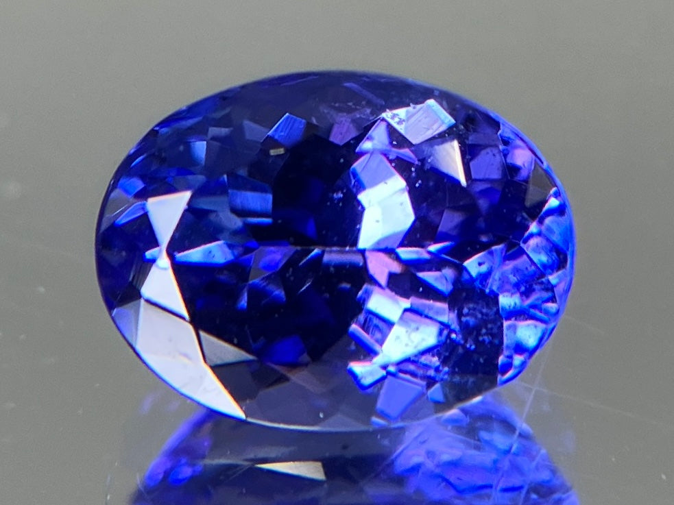 タンザナイト 天然 1.508ct 宝石ソーティング付き 7.9㎜×6.0㎜×4.2㎜ ルース（ 裸石 ） 7373YY