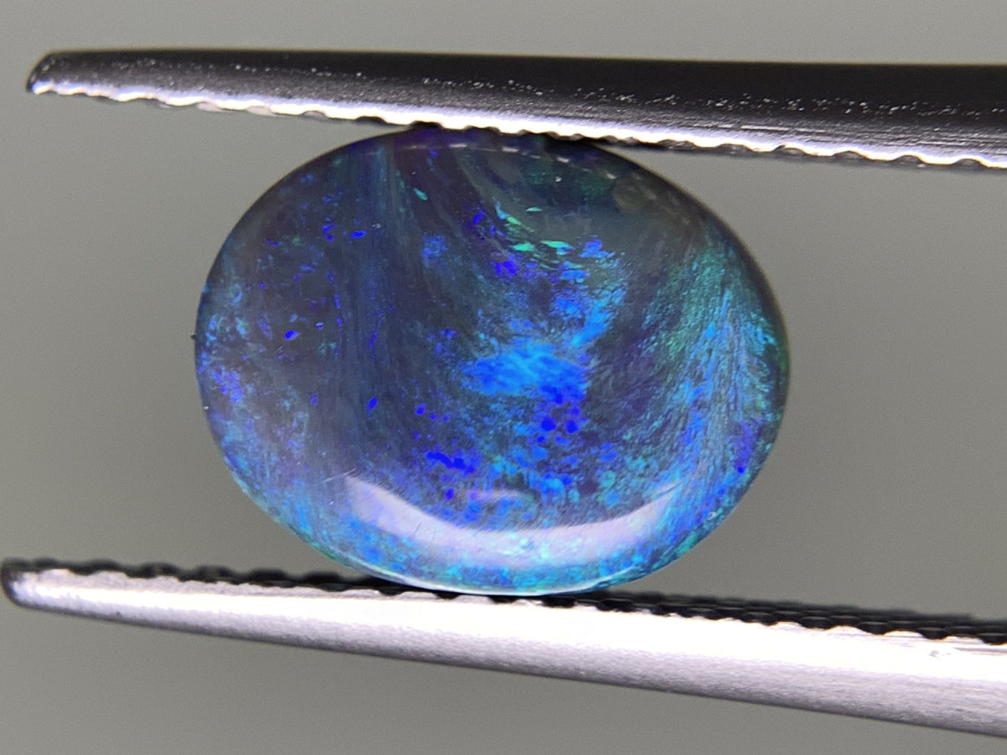 ブラックオパール 1.290ct 宝石ソーティング付き 9.0㎜×7.0㎜×3.1㎜ ルース（ 裸石 ） 2438Y