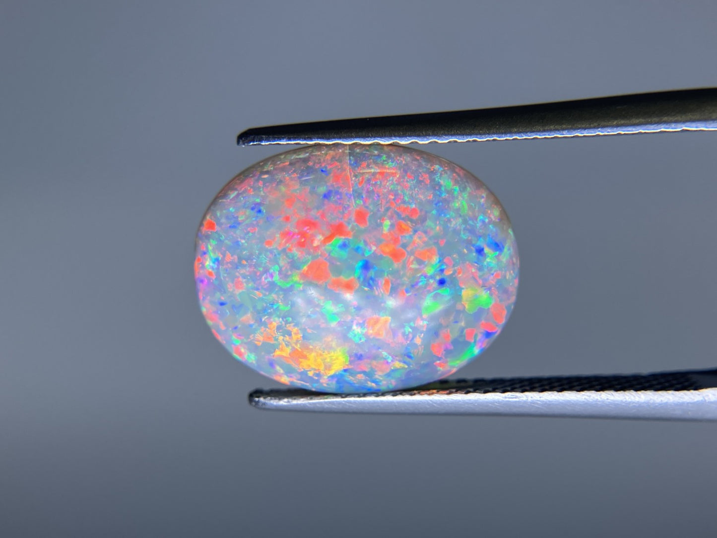 ブラックオパール　天然 6.770ct カン有り　中央宝石ソーティング付き 15.1㎜×11.8㎜×6.2㎜ 天然 ルース（ 裸石 ） 6263S