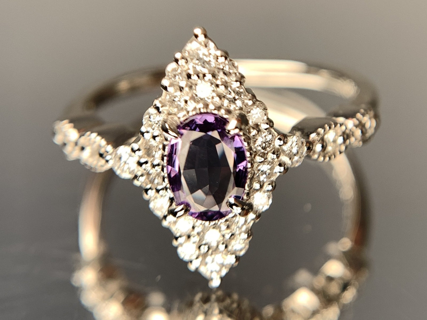 アレキサンドライト 0.34ct ブラジル産 Brazil GIA鑑別書 D0.31ct PT900 4.01g 指輪 (JP12号) サイズ直し承ります。 6937Y
