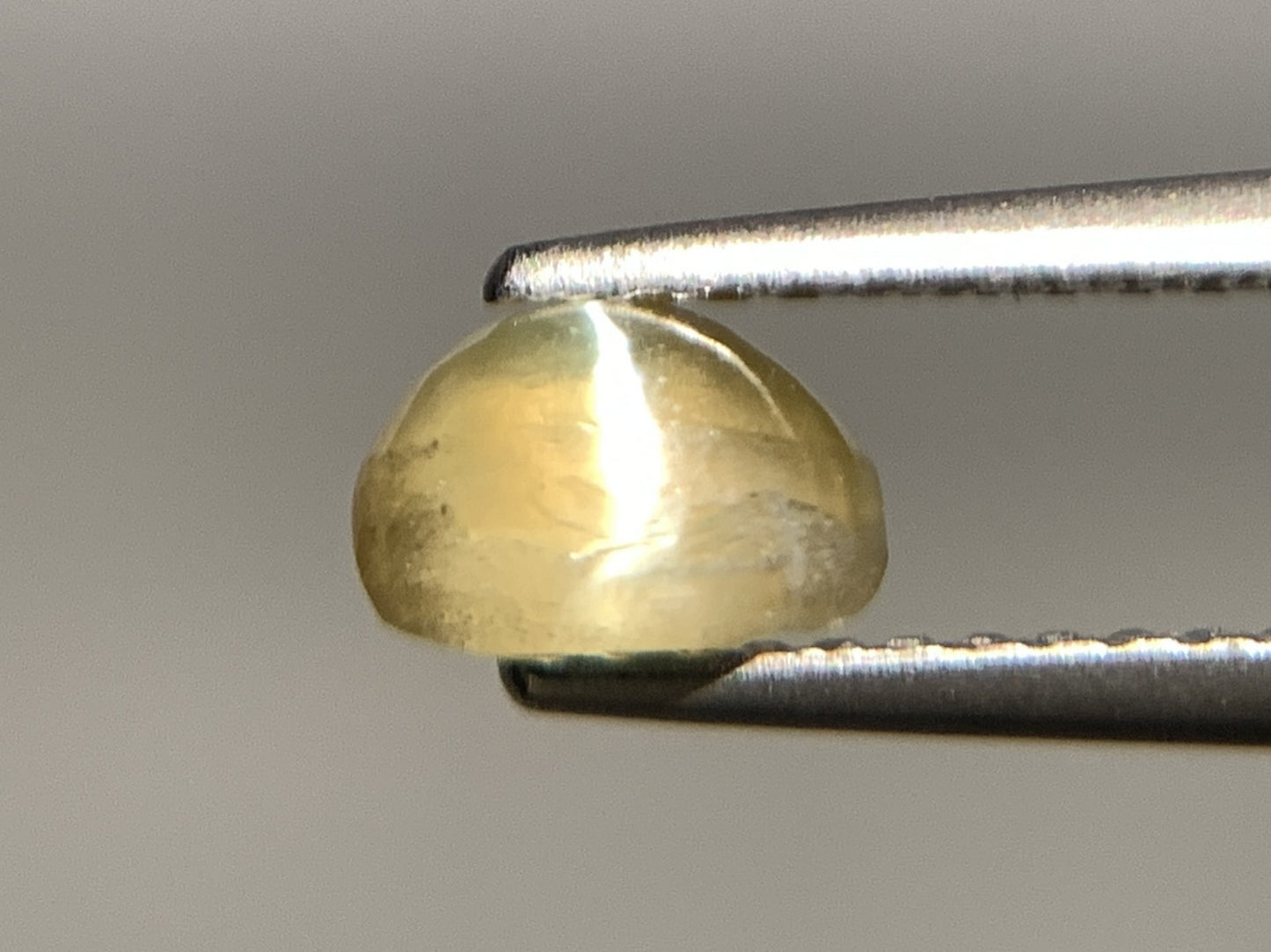 クリソベリルキャッツアイ 天然  1.471ct  宝石ソーティング付き  6.1㎜×5.8㎜×4.0㎜ ルース（ 裸石 ）  5906Y