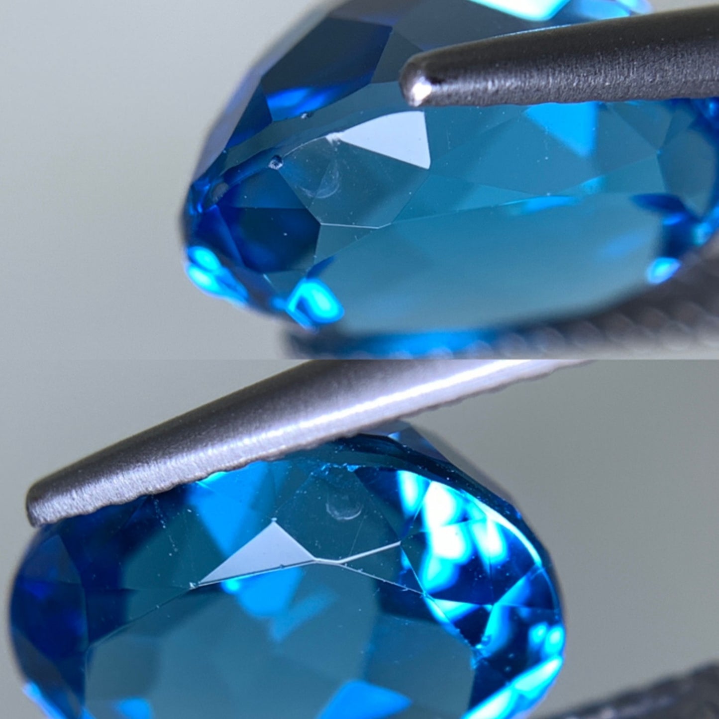 ブルートパーズ 天然 7.000ct 宝石ソーティング付き 12.0㎜×10.0㎜×7.1㎜ ルース（ 裸石 ） 6827Y