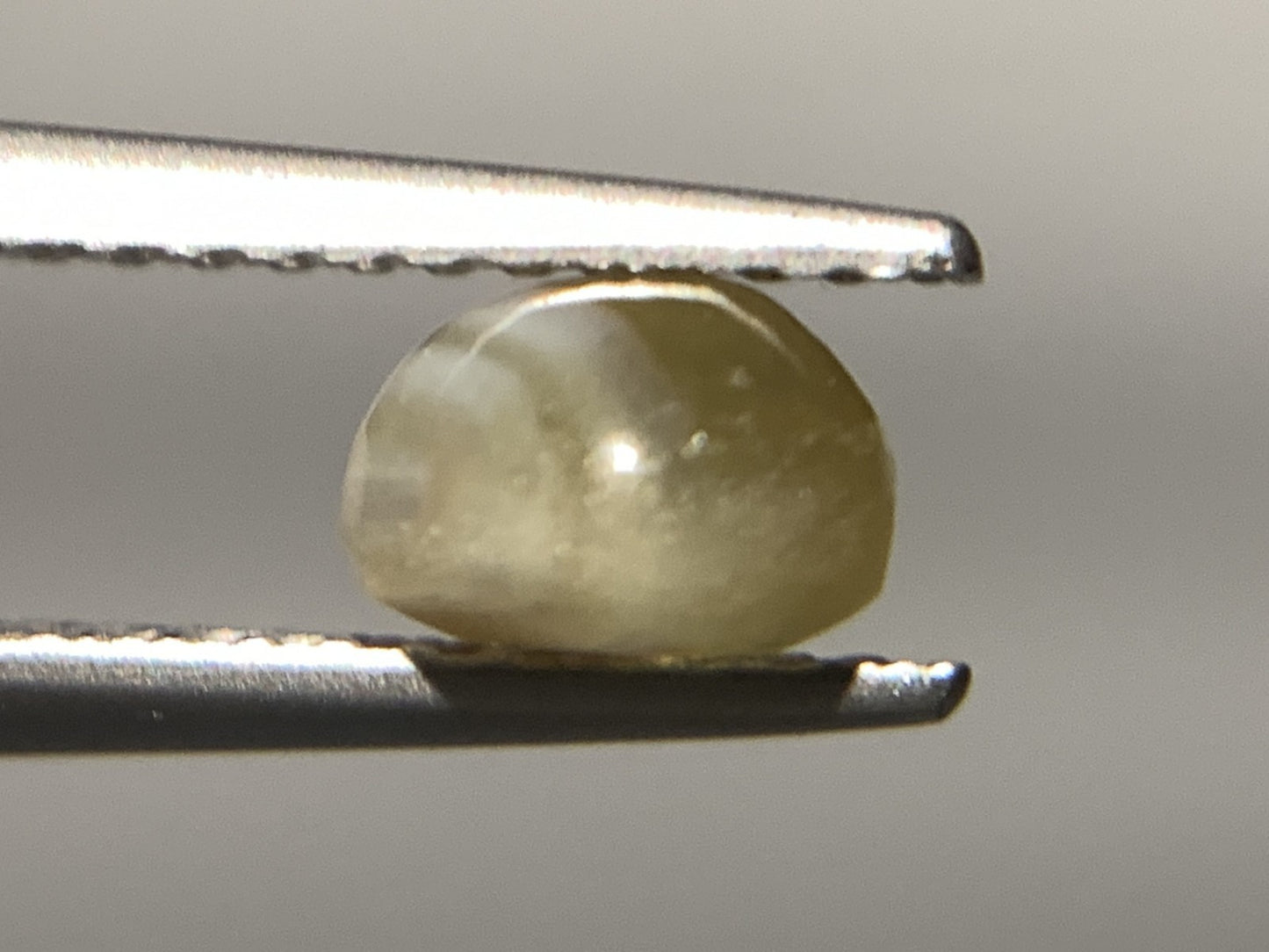 クリソベリルキャッツアイ 天然  1.471ct  宝石ソーティング付き  6.1㎜×5.8㎜×4.0㎜ ルース（ 裸石 ）  5906Y