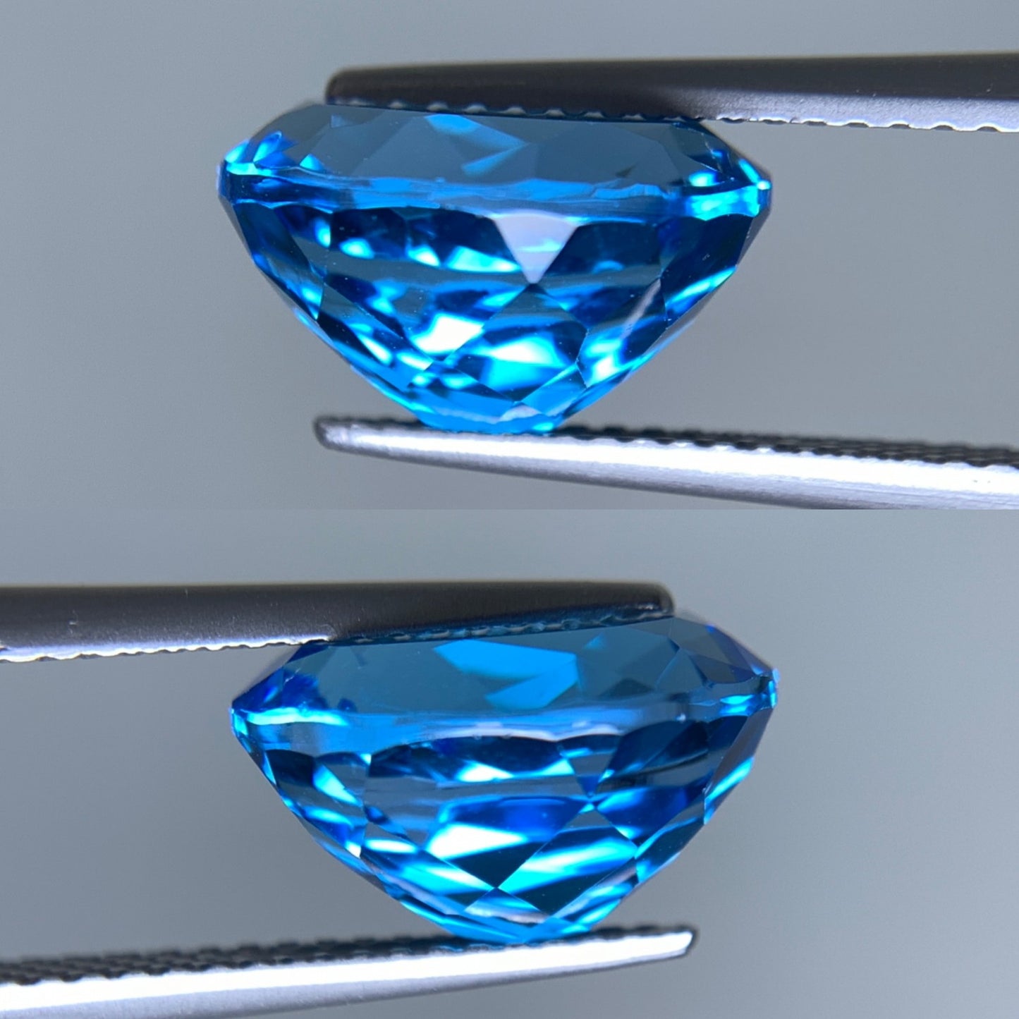 ブルートパーズ 天然 7.000ct 宝石ソーティング付き 12.0㎜×10.0㎜×7.1㎜ ルース（ 裸石 ） 6827Y