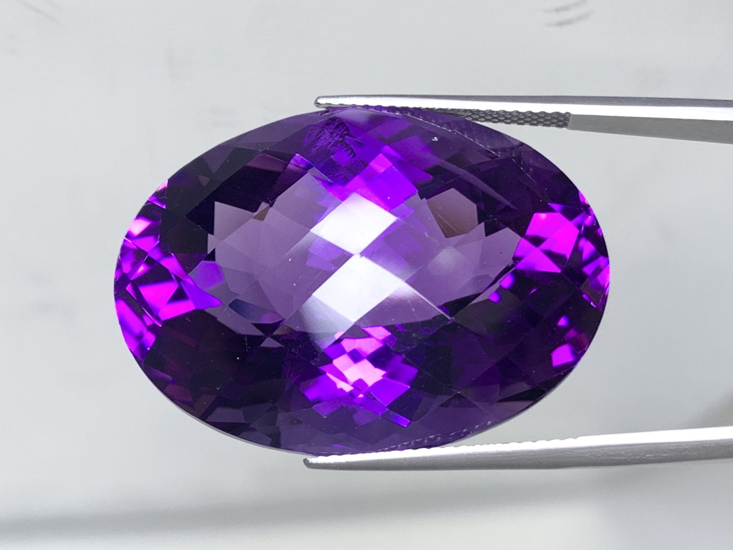 アメシスト 天然 71.769ct 宝石ソーティング付き 32.0㎜×23.5㎜×18.2㎜ ルース（ 裸石 ） 8034Y