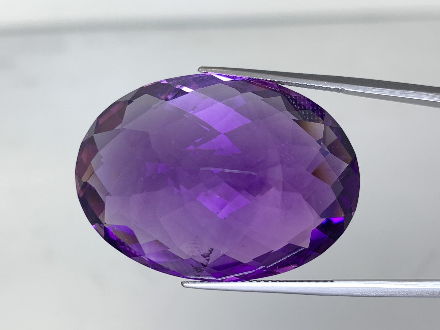 アメシスト 天然 71.769ct 宝石ソーティング付き 32.0㎜×23.5㎜×18.2㎜ ルース（ 裸石 ） 8034Y