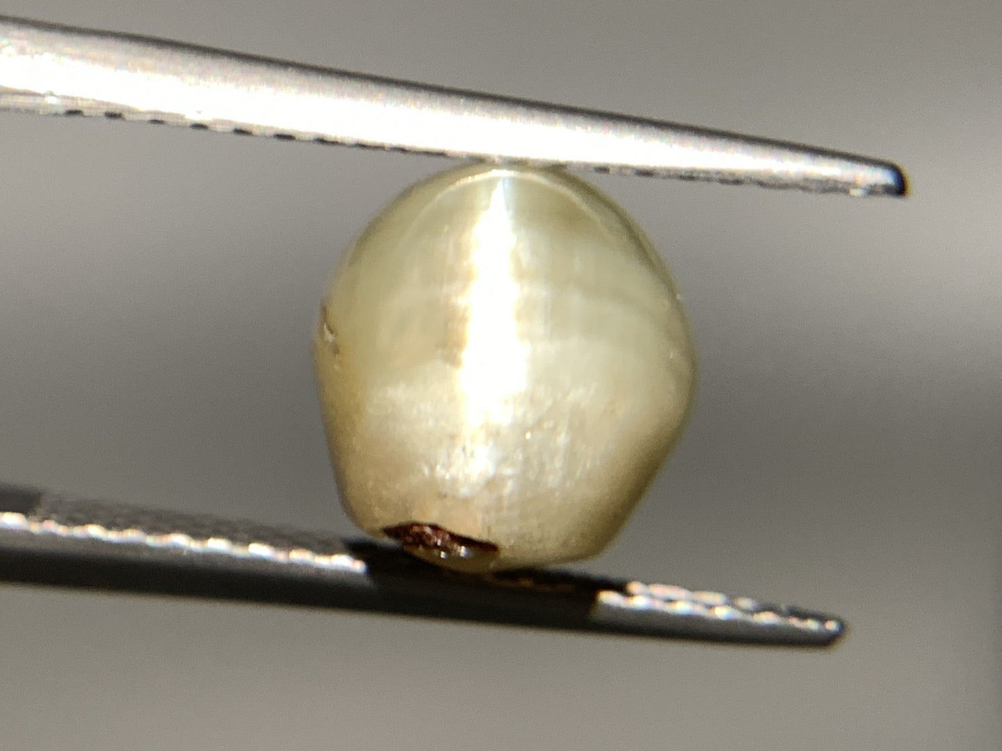 クリソベリルキャッツアイ 天然  6.015ct  中央宝石ソーティング付き  9.4㎜×8.0㎜×8.5㎜  ルース（ 裸石 ） 5751Y