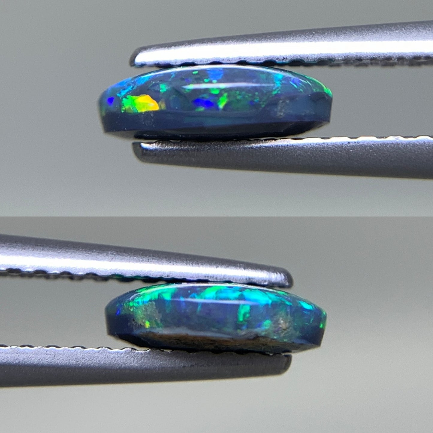 ブラックオパール  天然  0.655ct  宝石ソーティング付き  7.4㎜×5.7㎜×2.3㎜  ルース（ 裸石 ）  5180Y