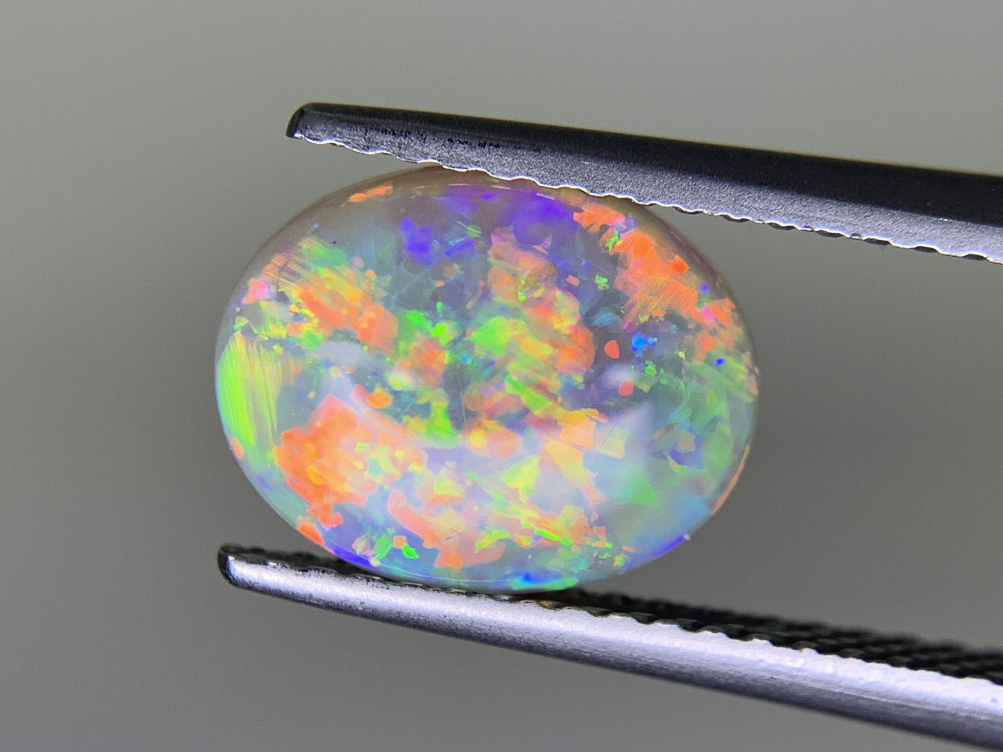 ブラックオパール 1.186ct 宝石ソーティング付き  10.1㎜×7.9㎜×2.4㎜  ルース（ 裸石 ） 3848Y