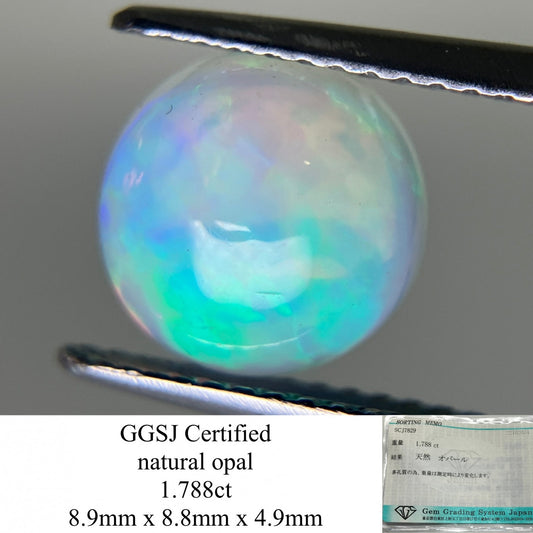 オパール 1.788ct 宝石ソーティング  8.9㎜×8.8㎜×4.9㎜  ルース（ 裸石 ） 3029YY