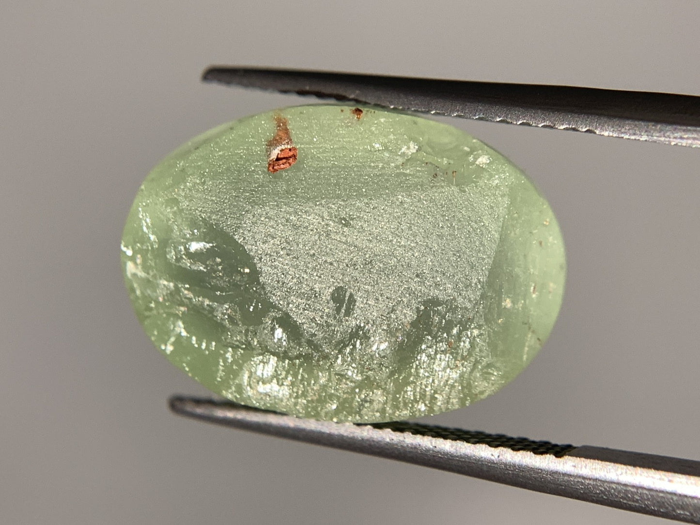 ベリルキャッツアイ 天然 17.420ct 宝石ソーティング付き 17.5㎜×12.4㎜×10.4㎜ ルース（ 裸石 ） 6945Y