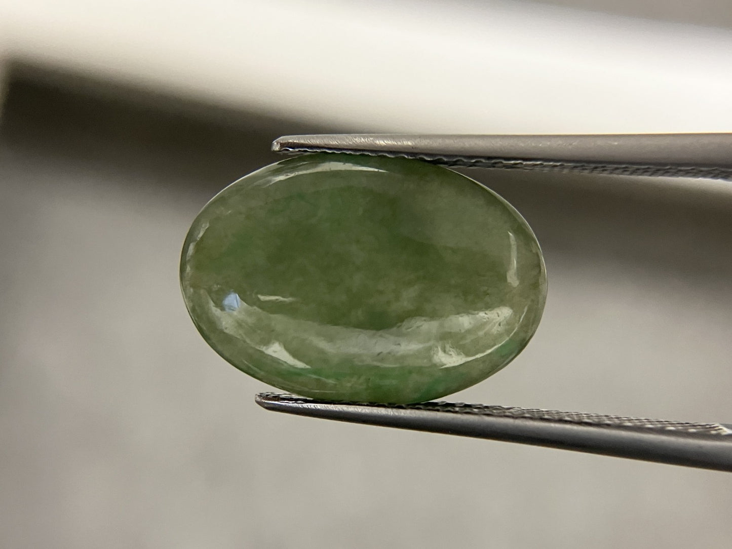 ヒスイ　翡翠　天然　 7.761ct 宝石ソーティング付き 16.8㎜×11.6㎜×4.3㎜ ルース（ 裸石 ） 3258S