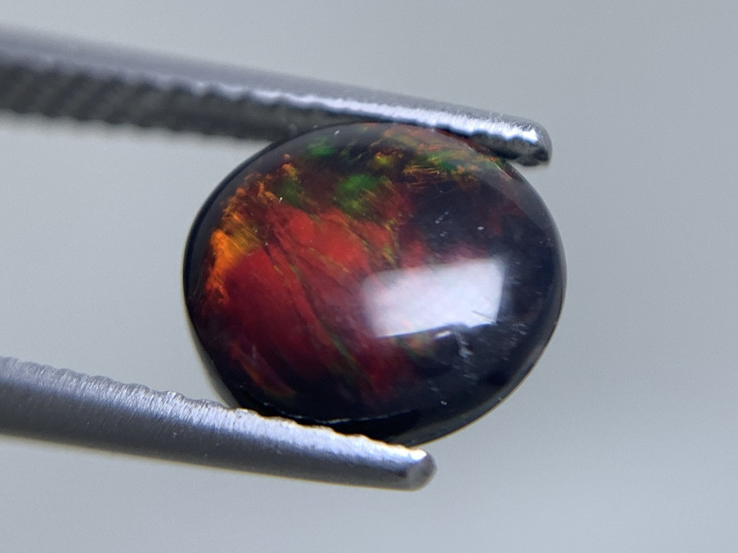 ブラックオパール 天然 1.444ct 宝石ソーティング付き 8.3㎜×7.9㎜×3.4㎜ ルース（ 裸石 ） 6950Y