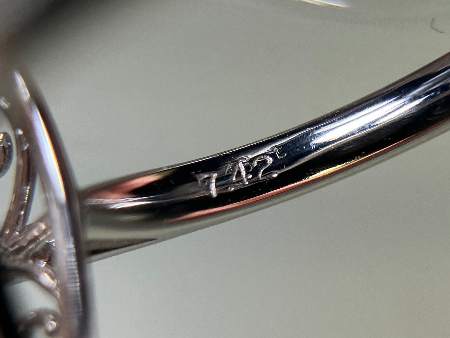 パパラチャサファイア 非加熱 Ps7.42ct GRS鑑別書付き  リング（指輪） サイズ直し無料 D0.252ct  K18  4.8g S4356K