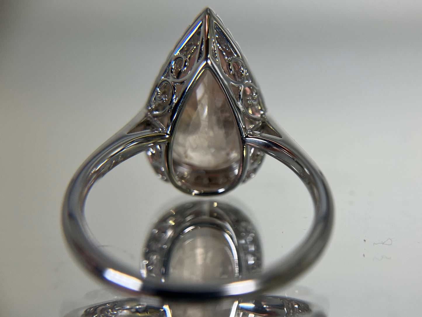 パパラチャサファイア 非加熱 Ps7.42ct GRS鑑別書付き  リング（指輪） サイズ直し無料 D0.252ct  K18  4.8g S4356K