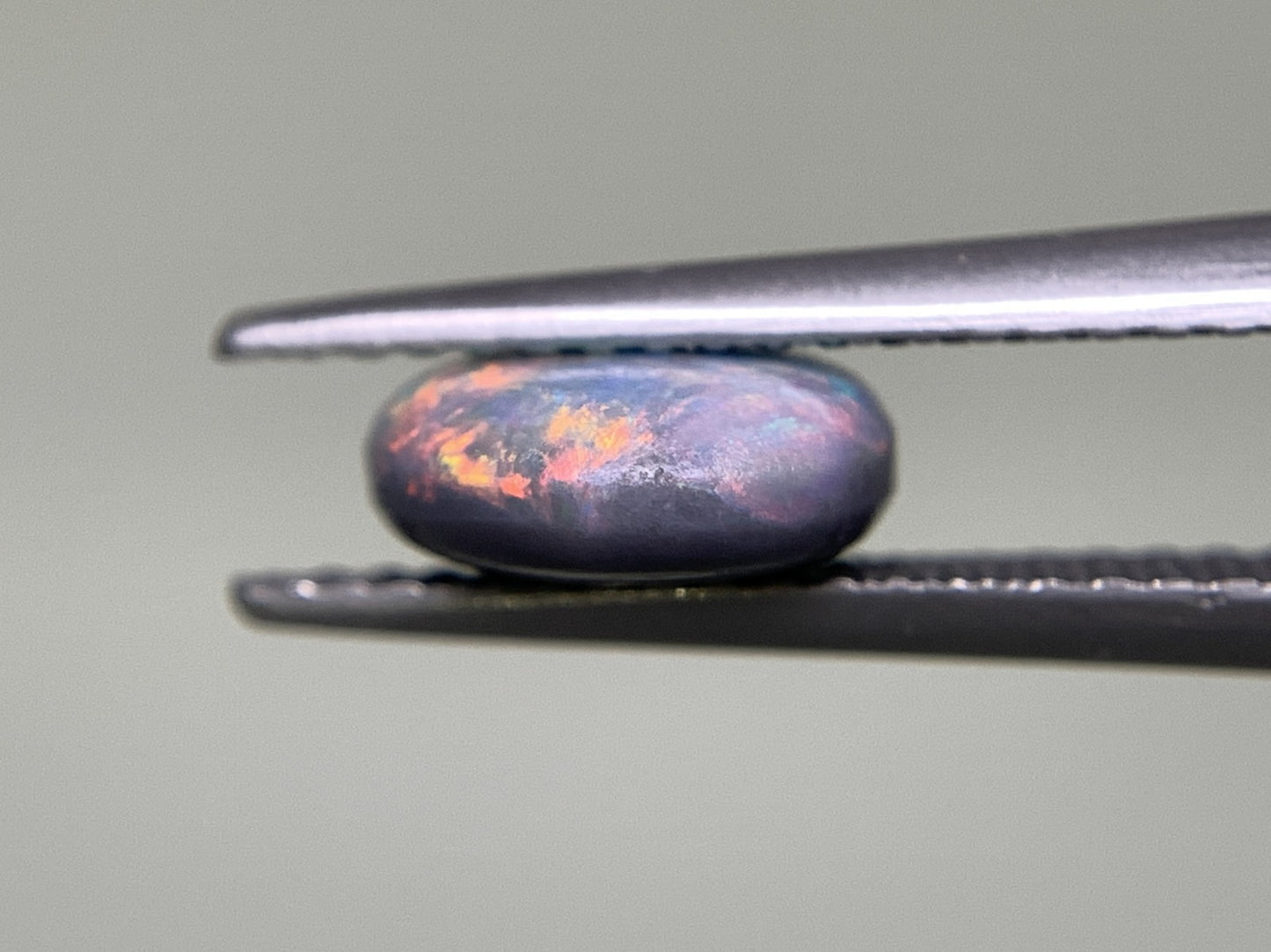 ブラックオパール 1.385ct 宝石ソーティング付き  8.4㎜×7.8㎜×3.3㎜  ルース（ 裸石 ） 2544Y