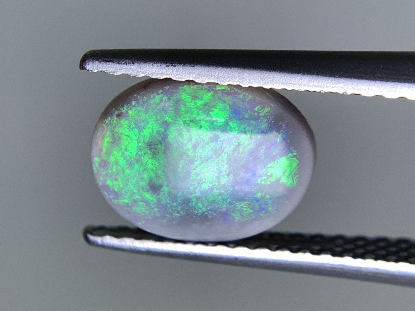 ブラックオパール 天然 1.236ct 中央宝石ソーティング付き 9.0㎜×7.1㎜×2.9㎜ ルース（ 裸石 ） 8063Y