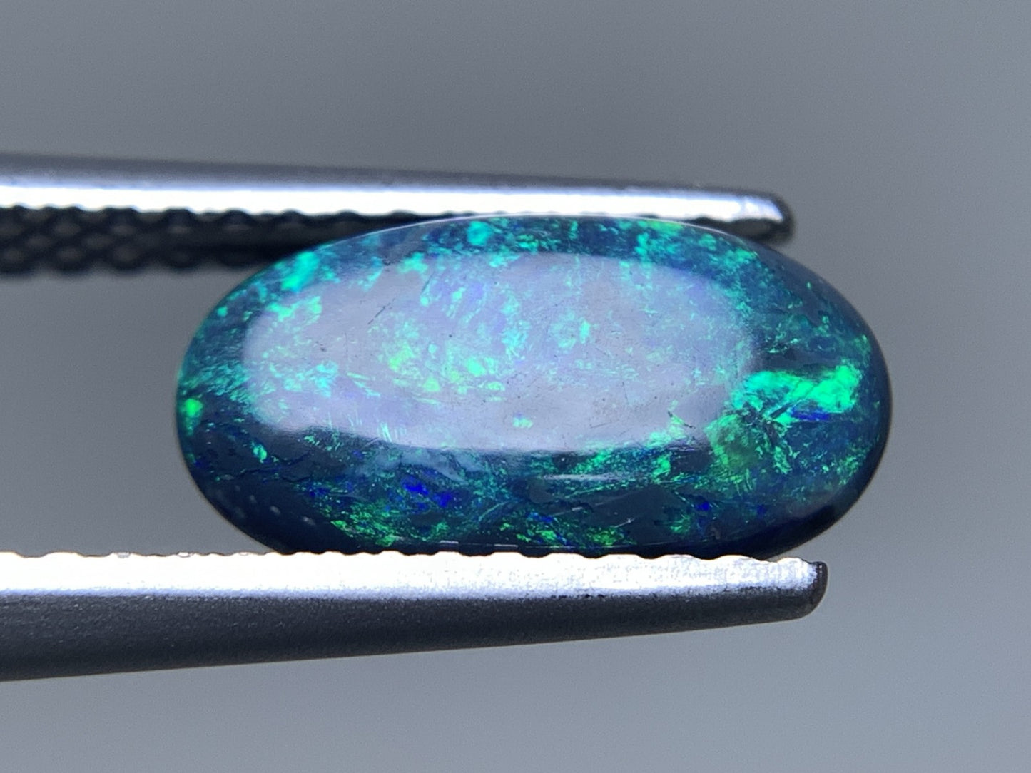 ブラックオパール 天然 1.310ct 中央宝石ソーティング付き 10.9㎜×5.9㎜×3.1㎜ ルース（ 裸石 ） 8080Y