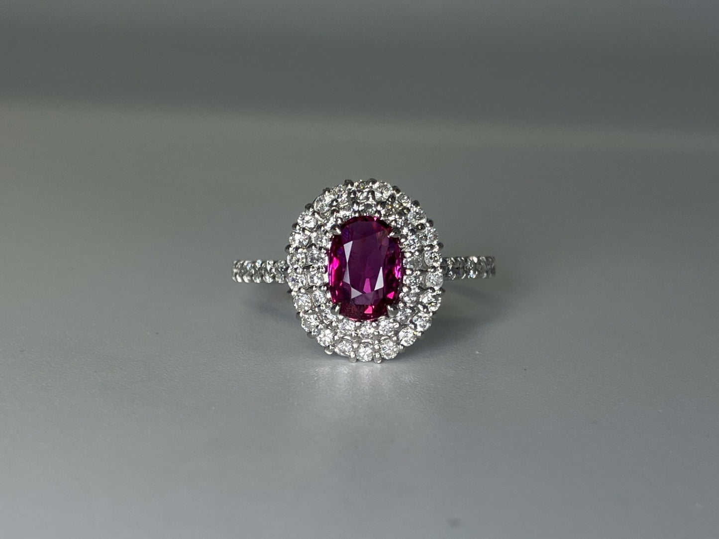 ルビー 1.02ct 非加熱 No heat GIA鑑別書 D0.72ct PT900 5.2g 指輪 （JP13号） サイズ直し無料 9292K