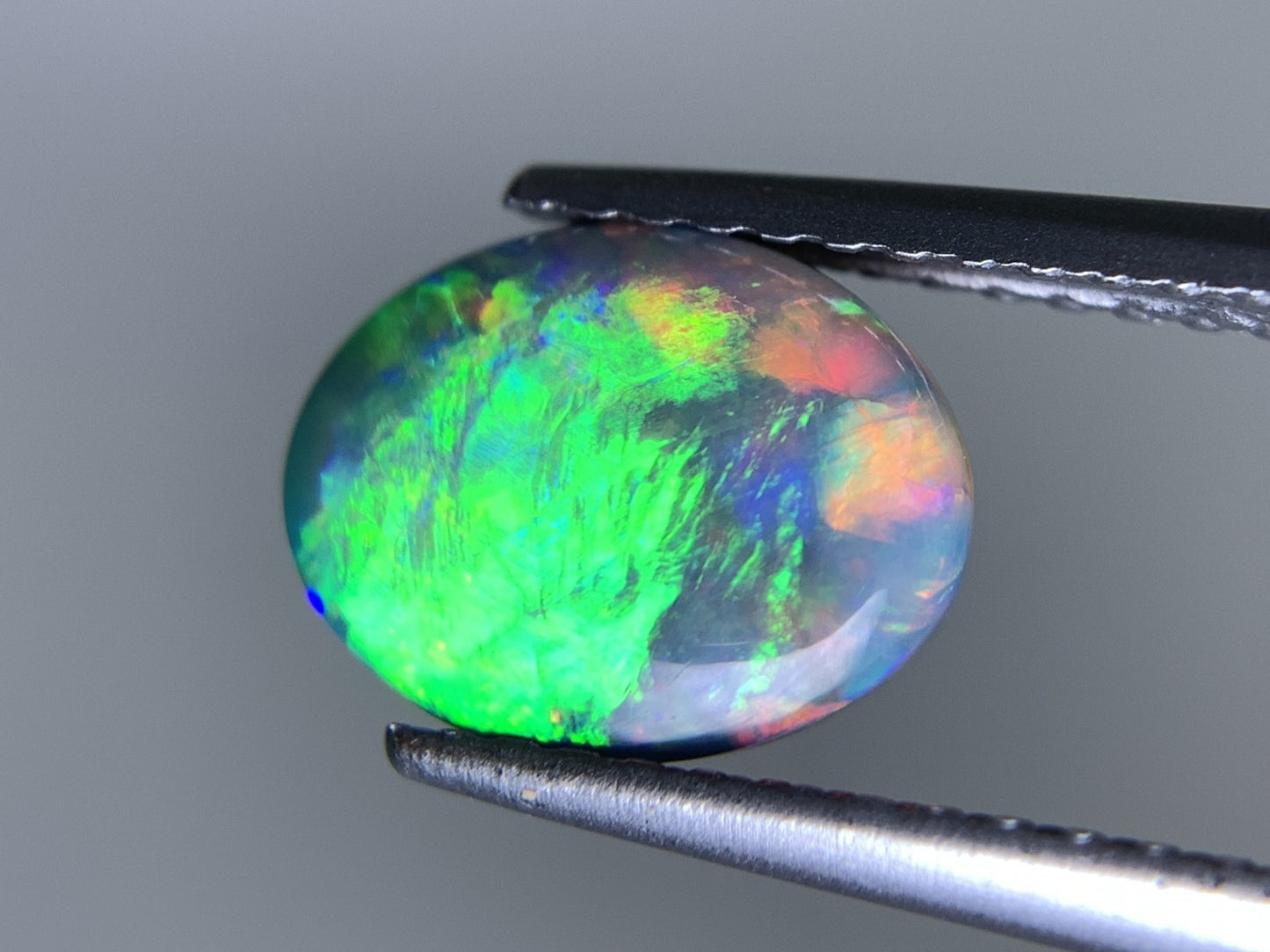 ブラックオパール 天然 1.266ct 宝石ソーティング付き 9.2㎜×6.9㎜×3.0㎜ ルース（ 裸石 ） 8131Y