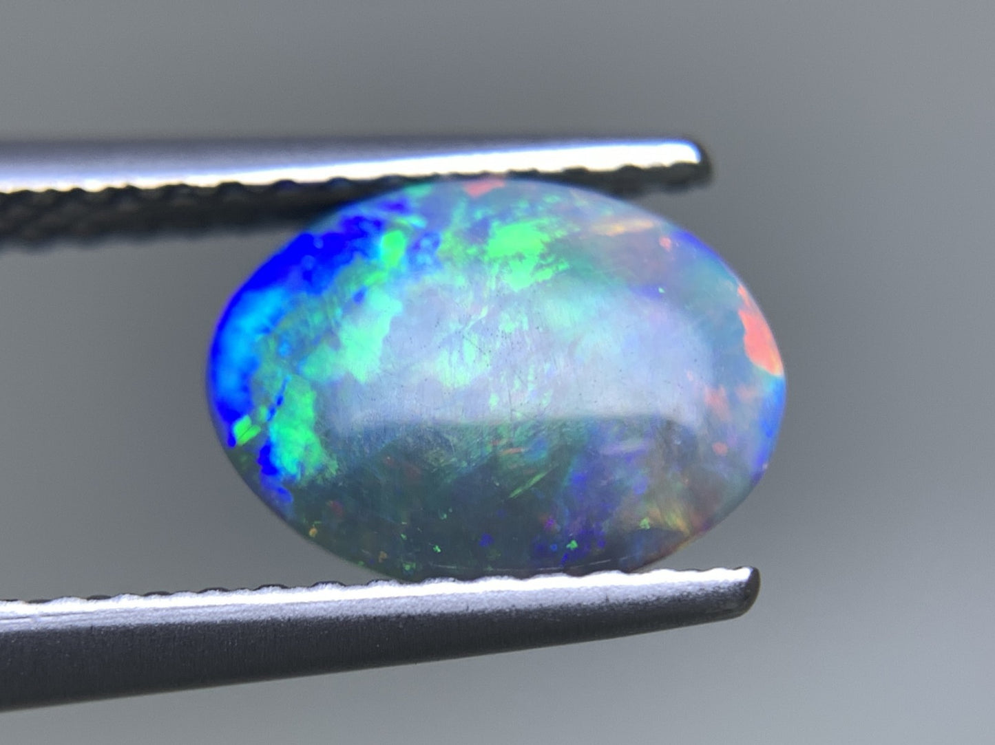 ブラックオパール 天然 1.266ct 宝石ソーティング付き 9.2㎜×6.9㎜×3.0㎜ ルース（ 裸石 ） 8131Y