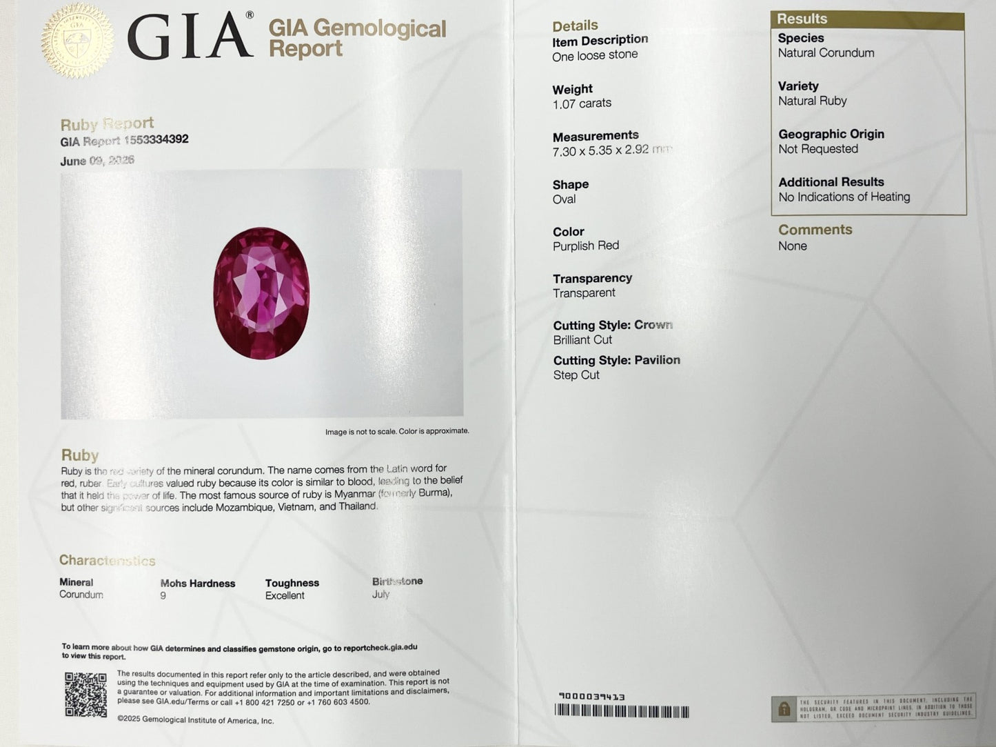 ルビー 1.07ct 非加熱 No heat GIA鑑別書 D0.45ct PT900 4.7g 指輪 （JP10号） サイズ直し無料 9315K