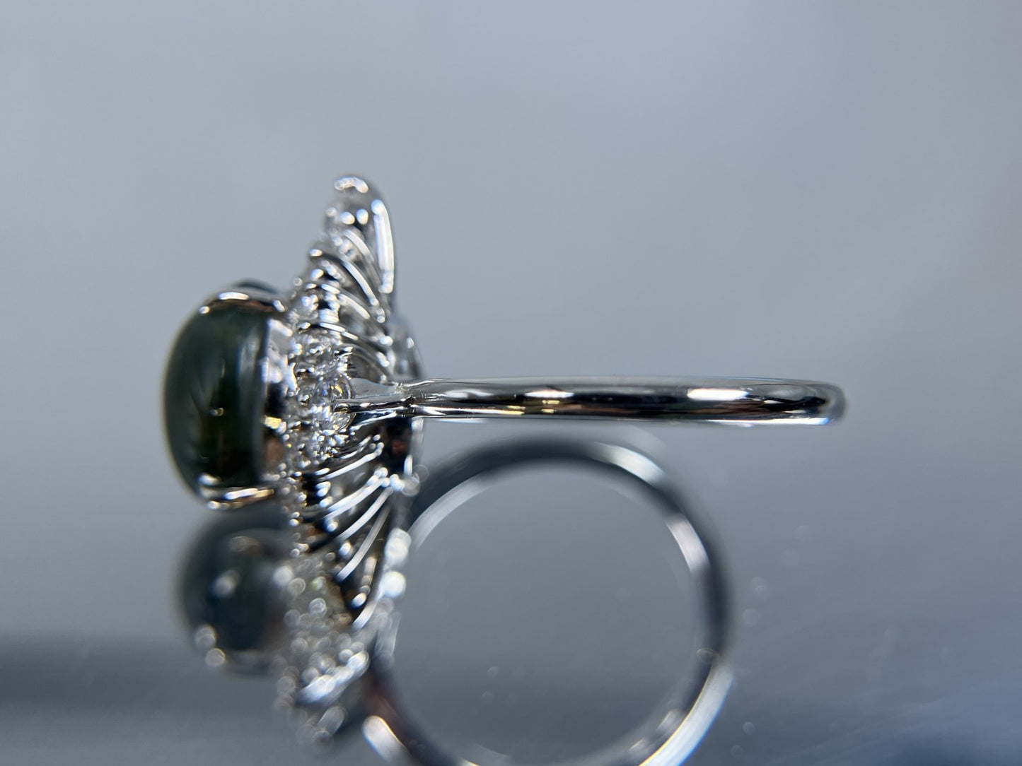アレキサンドライトキャッツアイ 3.70ct マダガスカル産 GIA鑑別書 D0.70ct PT900 6.4g 指輪 （JP11号） サイズ直し承ります。 6681S