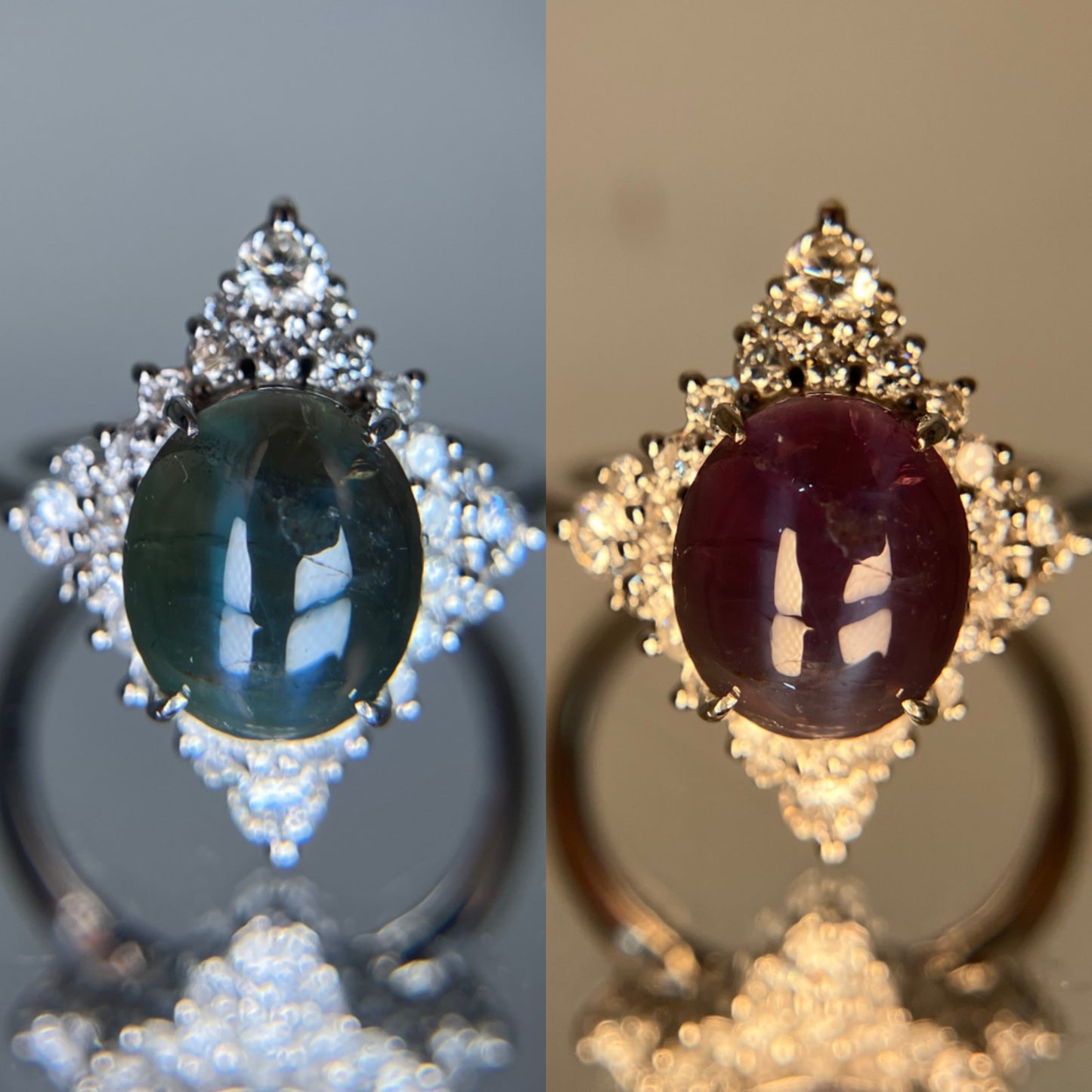 アレキサンドライトキャッツアイ 3.70ct マダガスカル産 GIA鑑別書 D0.70ct PT900 6.4g 指輪 （JP11号） サイズ直し承ります。 6681S