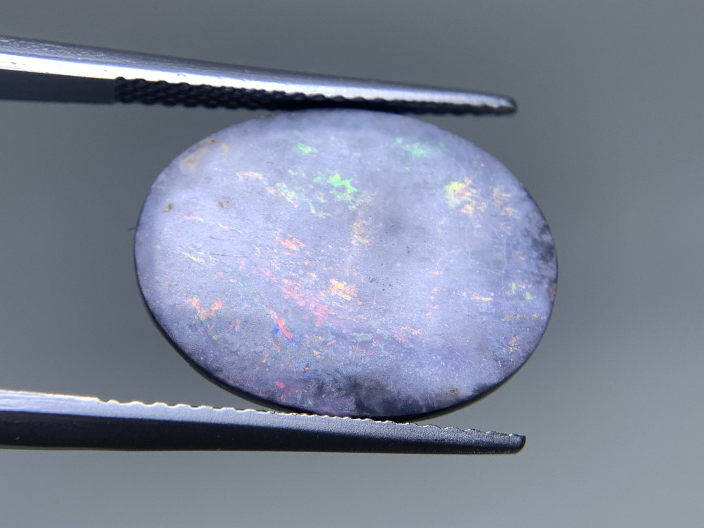 ブラックオパール 天然 4.641ct 中央宝石ソーティング付き 17.4㎜×13.4㎜×3.1㎜ 天然 ルース（ 裸石 ） 5201Y